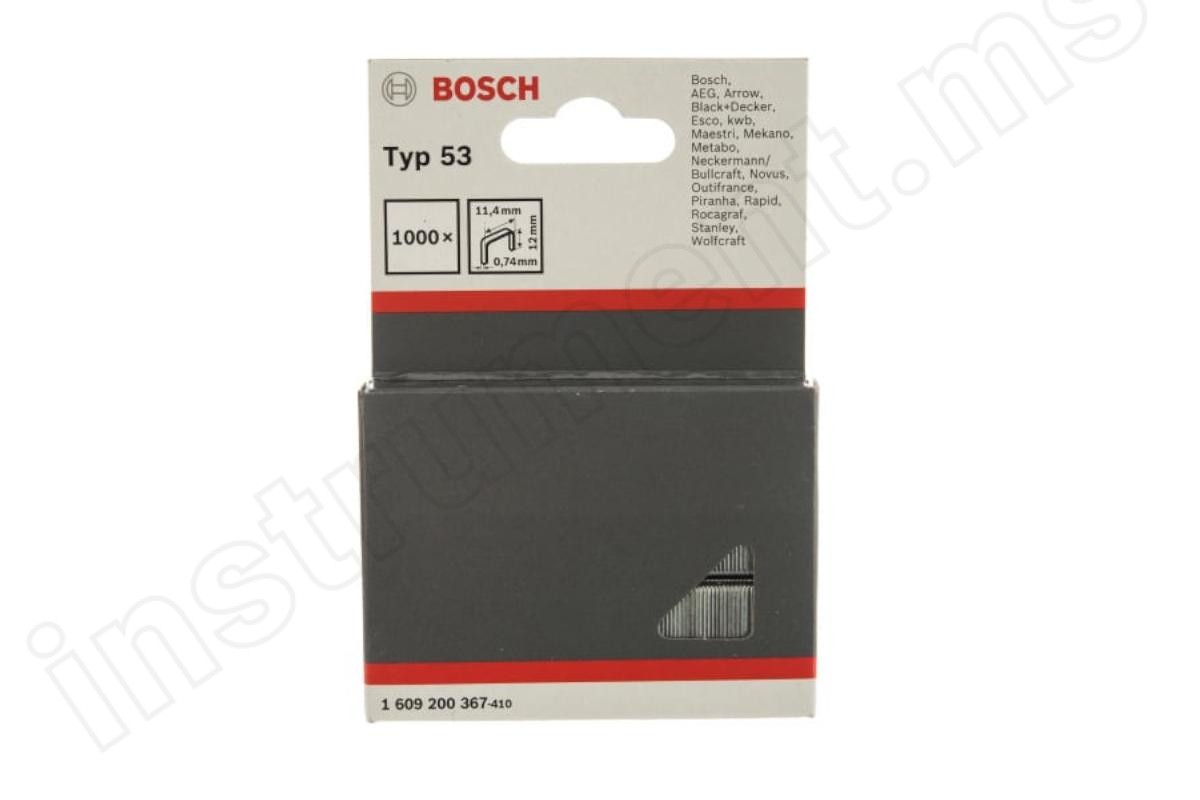 Скобы для степлера 12 мм 1000 шт. Bosch тип 53 - фото 1